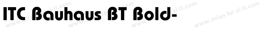 ITC Bauhaus BT Bold字体转换